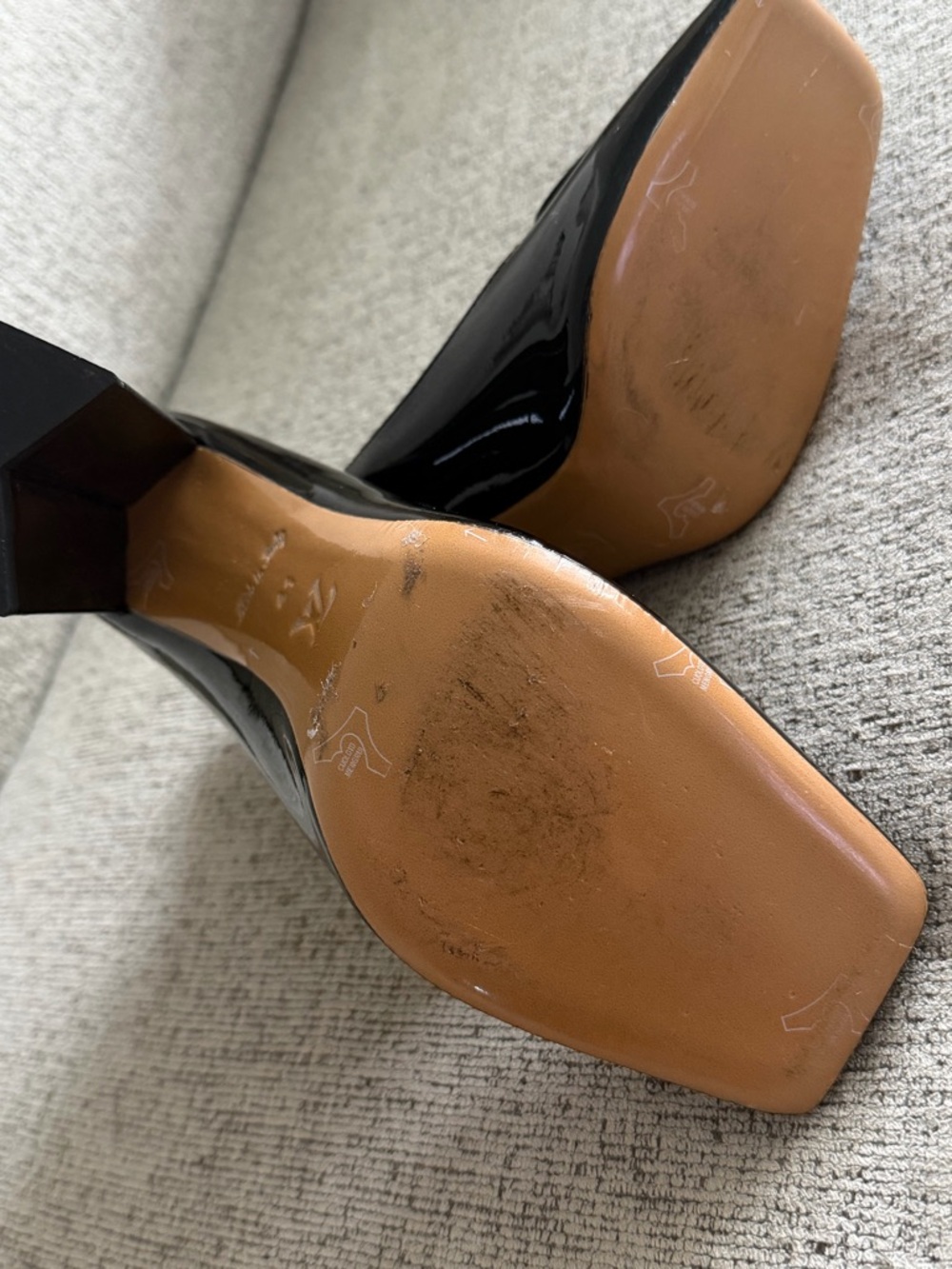 Louis Vuitton Black Patent Leather Block Heel Pumps - Picture 7 of 7